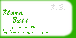 klara buti business card